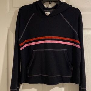 Sundry Black Hoodie with Red and Pink Accents